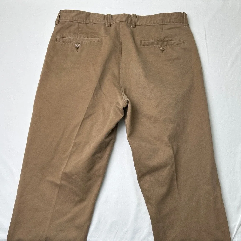 J.Crew Mens Essential Urban Slim Fit Khaki Chino Pants Size 32x34 Brown Office